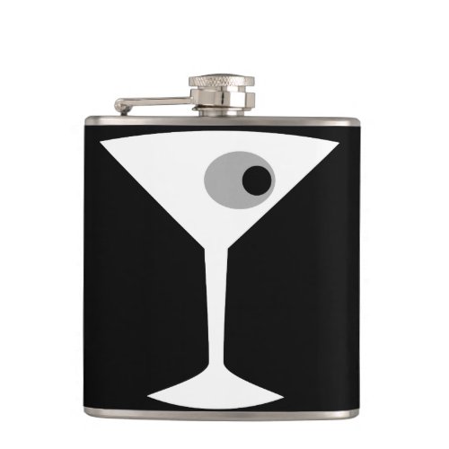 Film Noir Martini Glass Flask