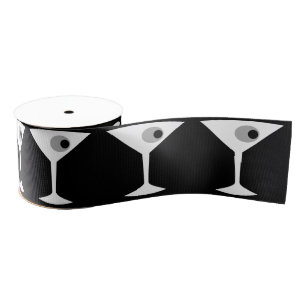 Film Noir Martini Glass Ribbon