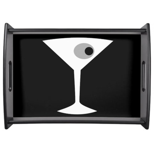 Film Noir Martini Glass Serving Tray