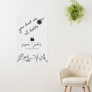 Film Noir - White - Bridal/Couple Welcome Sign