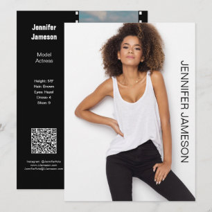 Film Photo Actor Model Promo Flip Card QR Code