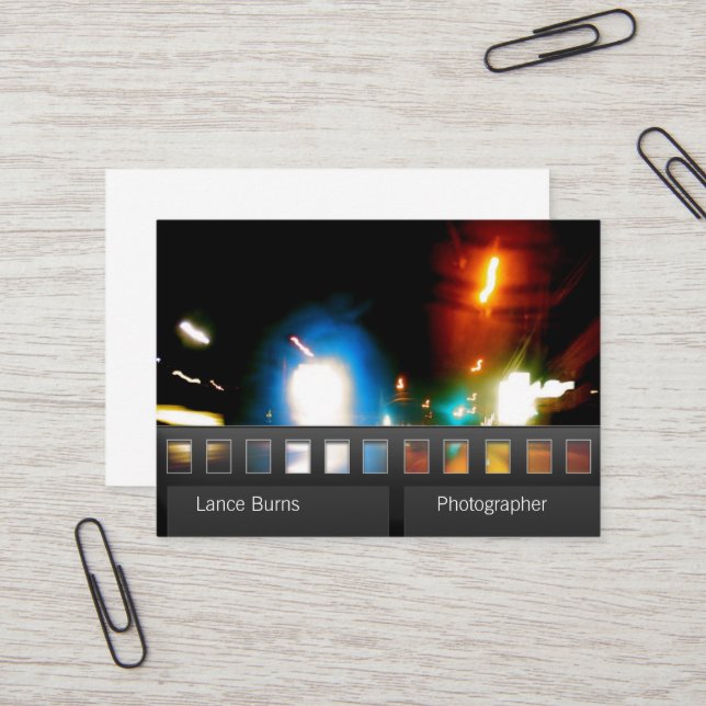 Film Photo Photographer Business Card (Front/Back In Situ)