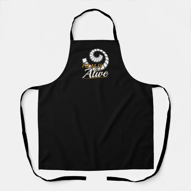 Film Photography - Film is Alive Photographer Apron (Front)