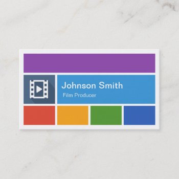 Film Producer - Creative Modern Metro Style Business Card by CardHunter at Zazzle