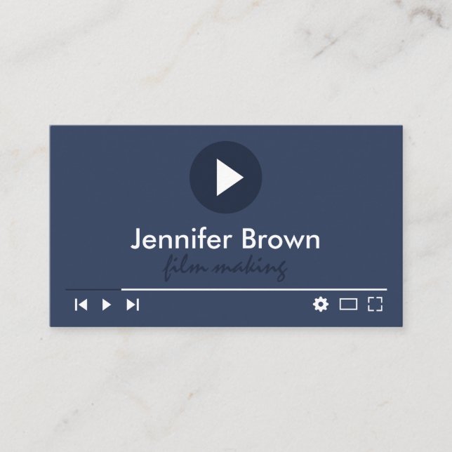 Film Production Editor Youtuber Video Direct Business Card (Front)