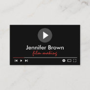 Film Production Editor Youtuber Video Director Business Card at Zazzle