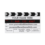 Film Production Film Slate Business Card Film Production Film Slate Business Card