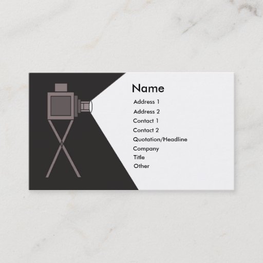 Customizable Film Projector Business Card Template