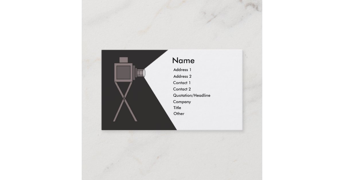 Film Projector Business Card Zazzle