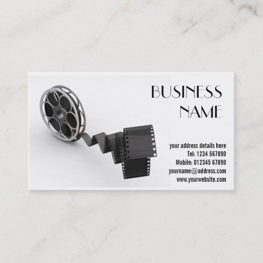 Customizable Film Reel Business Card