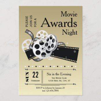 Film Reel Movie Awards Party Invitation by marlenedesigner at Zazzle