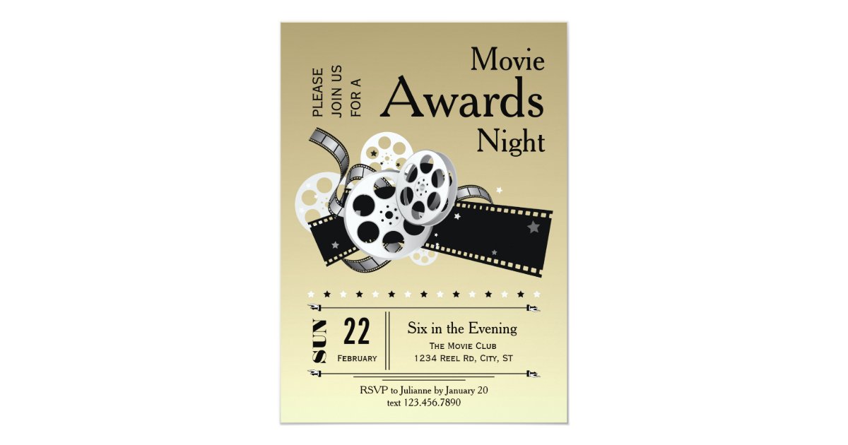 Film Reel Movie Awards Party Invitation | Zazzle.com