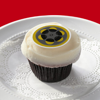 Film Reel Movie Night Edible Frosting Rounds by macdesigns1 at Zazzle