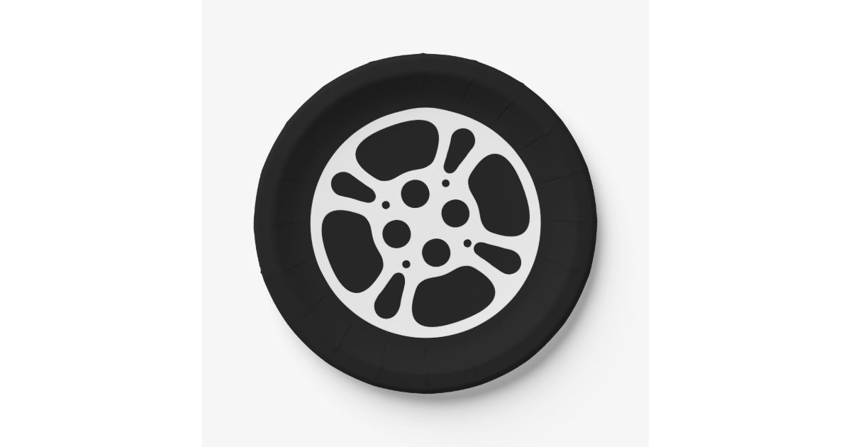 Film Reel Movie Night Paper Plates | Zazzle