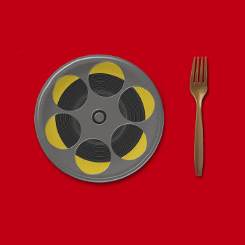 Film Reel Movie Night Paper Plates by macdesigns1 at Zazzle