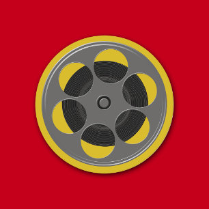 Film Reel Movie Night Round Paper Coaster
