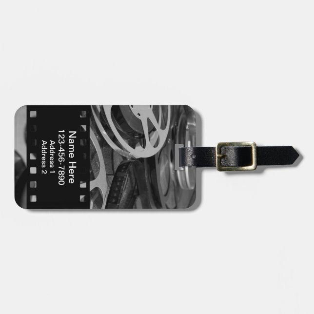 Film Reel / Movie Reel Luggage Tag (Front Horizontal)