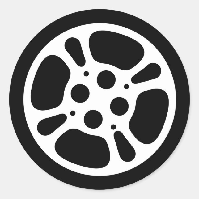 Film Reel / Movie Reel Round Sticker (Front)