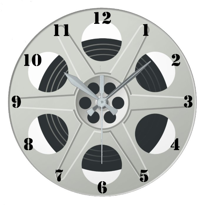 FILM REEL Wall Clock | Zazzle