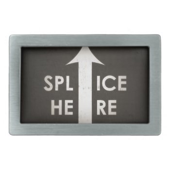 Film Splice Here Belt Buckle by DryGoods at Zazzle