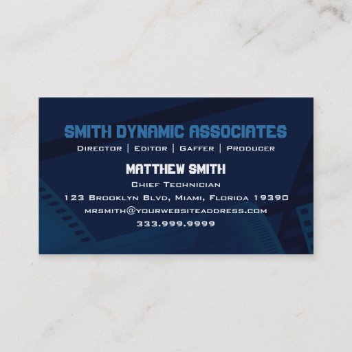 Customizable Film Spring Blue Business Card
