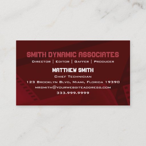 Customizable Film Spring Red Business Card