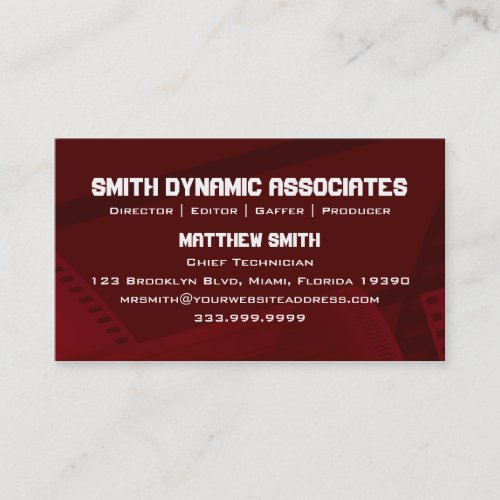 Film Spring Red V.2 Business Card