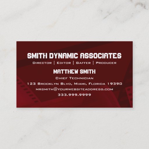 Customizable Film Spring Red V.2 Business Card
