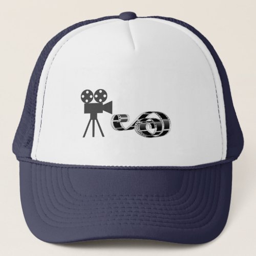 Film strip and film camera trucker hat