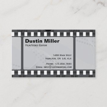 Film Strip - Black Business Card by fireflidesigns at Zazzle