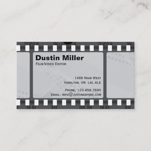Film Strip - Black Business Card Templates