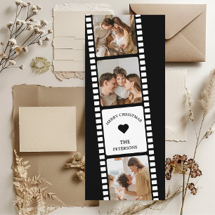 Film Strip Bookmark 3 Photo Booth Family Christmas Holiday Card
