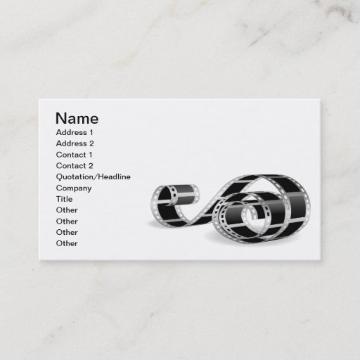Customizable Film strip business cards