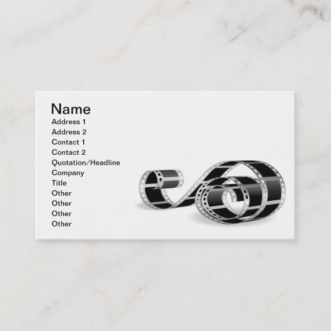 Film strip business card (Front)