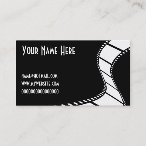Customizable Film Strip Business Card Templates
