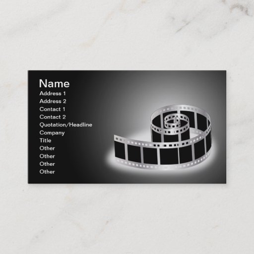 Customizable Film strip business card