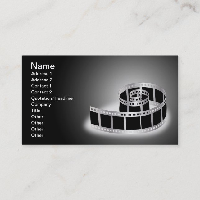 Film strip business card (Front)