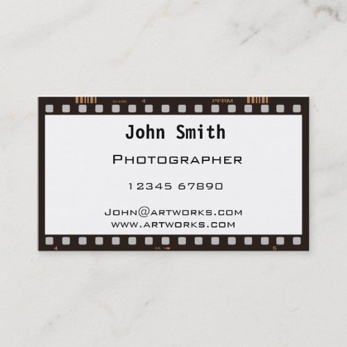 Film strip business card templates