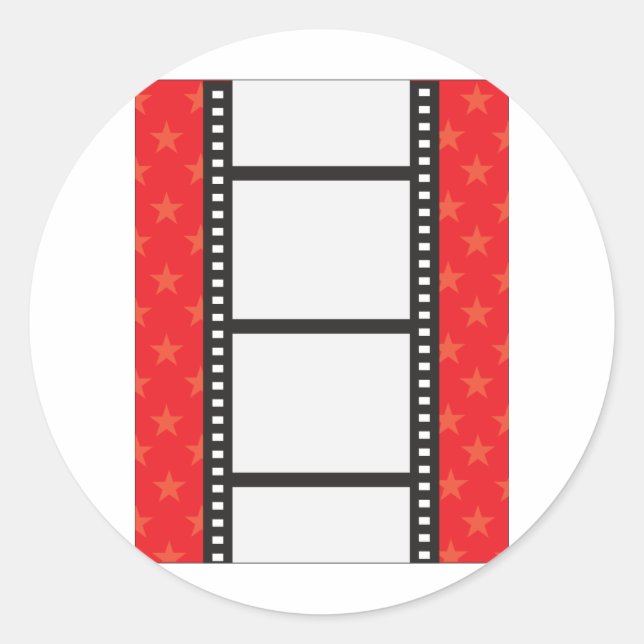 Film Strip Classic Round Sticker (Front)