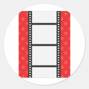 Film Strip Classic Round Sticker