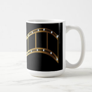 Film Strip Coffee Mug Gold Diamonds