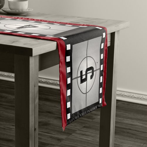 Film Strip Countdown Movie Theme Short Table Runner