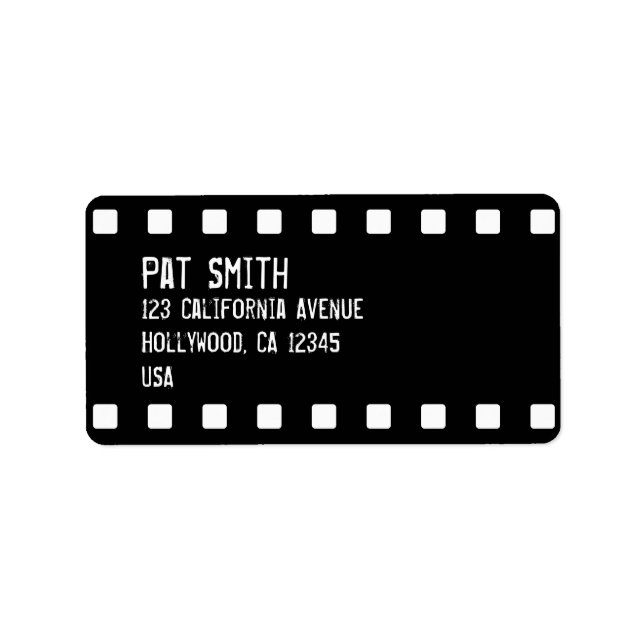 Film Strip Custom Address Labels (Front)