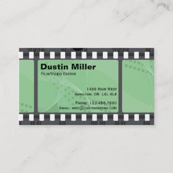 Film Strip - Green Business Card by fireflidesigns at Zazzle