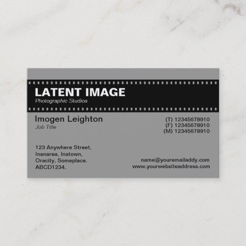 Film Strip Header _ Gray Business Card