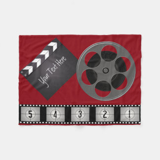 Film Strip Movie Reel Clapperboard Fleece Blanket