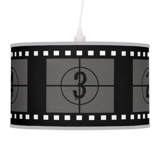 Film Strip Movie Reel Hanging Lamp (Front)