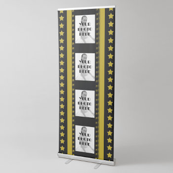 Film Strip Movie Reel Photo Collage Retractable Banner by macdesigns1 at Zazzle