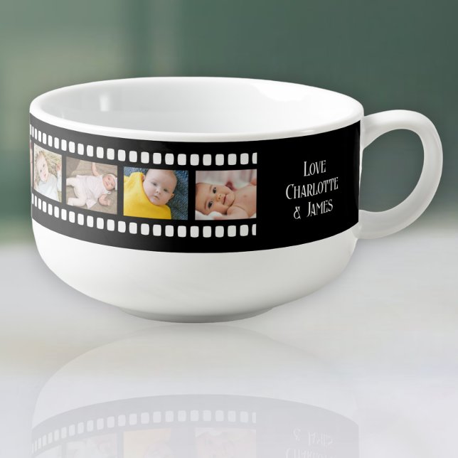 Film Strip Personalized DIY 10 Images and Text Soup Mug (Creator Uploaded)
