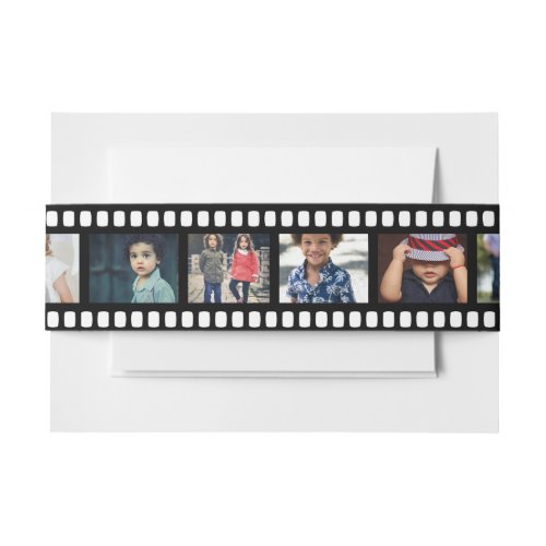 Film Strip Personalized DIY 9 Images Invitation Be Invitation Belly Band